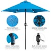 Yaheetech 7.5FT Solar Umbrella LED Lighted Patio Umbrella Waterproof &