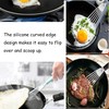 UCSAJI Silicone Fish Spatula Turner Thin Slotted Flexible Stainless Steel