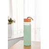 Yomious 20 Oz Borosilicate Glass Water Bottles with Silicone Sleeve