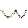 Purpledip 2 Pcs Rose Branch Artificial Flower Garland Replica Wall