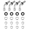 QWORK Tire Valve Stem, 4Pcs 45 Degree Angled Bolt-in Valve