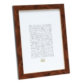 Deknudt Frames s43ag2 Cadre Photo avec Filet Doré Bois de Loupe Brun 18 x 24 cm