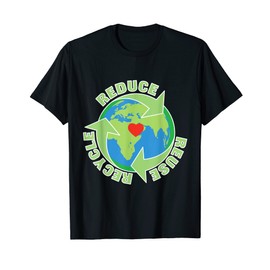 Reduce Reuse Recycle Eco-friendly Heart T-Shirt