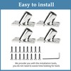 YANYUCB Boat Hand Rail Fittings,316 Stainless Steel Rectangular 60 Degree
