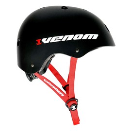Venom Kids Skateboard Helmet For Kids Teenagers & Adults, Kids Helmet Skate Helmet EN-1078 Compliant for Micro Scooter, Skateboarding, Skate, Bikes, BMX - Boys & Girls - Black Small, Medium, Large