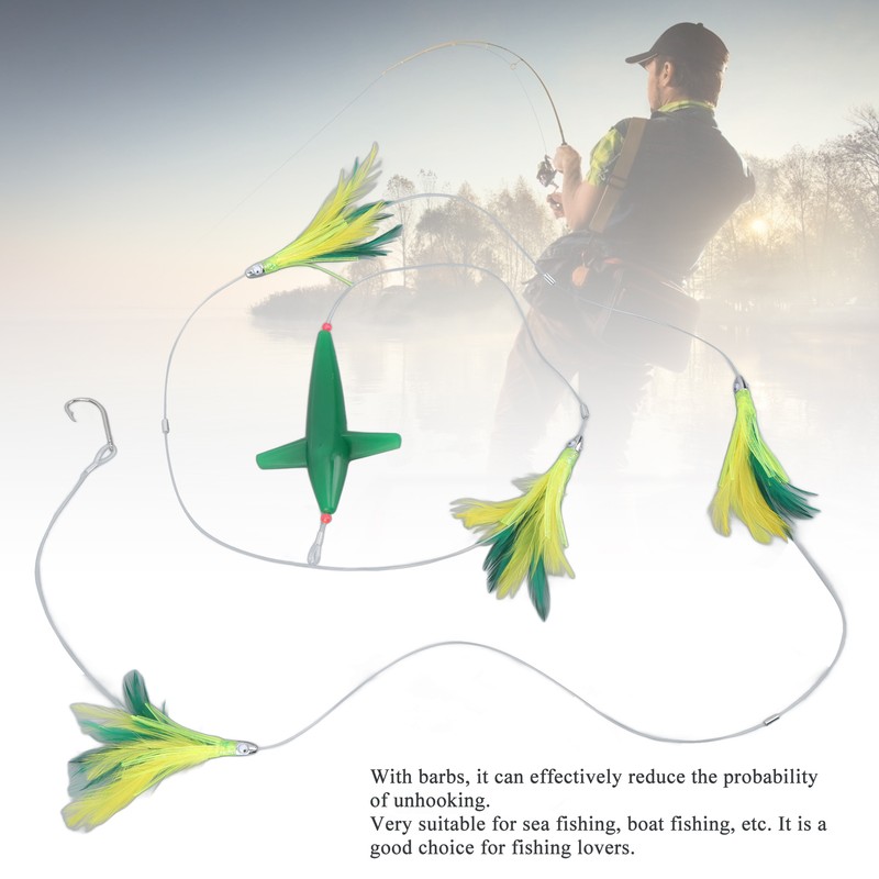Feather Trolling Lures Excellent Camouflage Durable Trolling Feather Fishing Lures