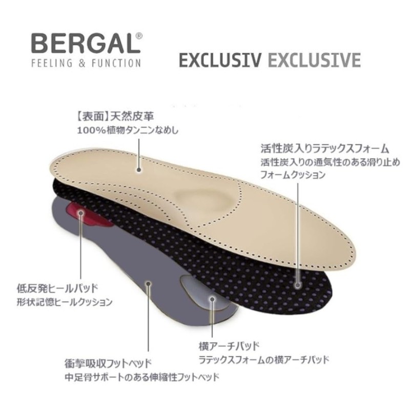Columbus Bergal Exclusive Shock Absorbing Footbed, Natural Leather, Excellent Moisture