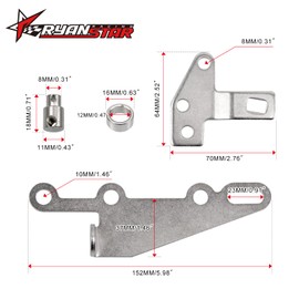 RYANSTAR RACING 35498 - Kit de palanca de cambio de cable de transmisión automática compatible con GM TH400, TH350, TH250, 200-4R, 700R4, 4L60E, 4L80E, 4L85E (plata)