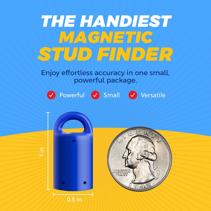 MagnetPal Magnetic Wall Stud Finder - Small Easy Behind Wall