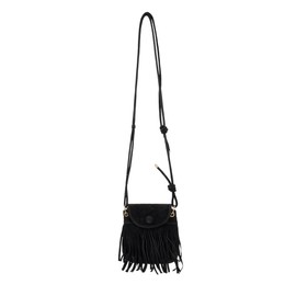 Women Tassel Cowgirl Fringe Shoulder Bag Mini Faux Suede Leather Crossbody Bag Cute Handbag Purse