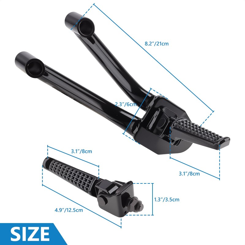 FIASRAC Rear Foot Pegs Footrests Passenger Compatible with Honda Rebel