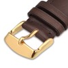 WOCCI 14mm Vintage Leather Watch Strap with Gold Buckle, Replacement