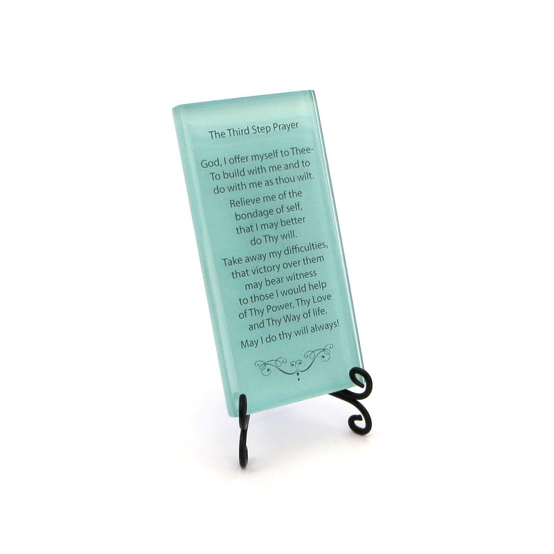 Lifeforce Glass The Third Step Prayer Inspirational Glass Plaque. Beloved