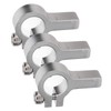 3Pcs Tube Clamp Hub Aluminum Shaft Clamping M4 Thread Mounting