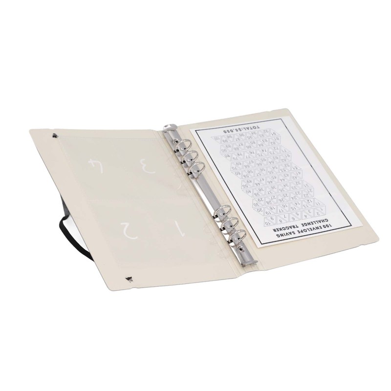 100 Envelopes Money Saving Challenge Binder Reusable A5 Budget Binder