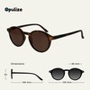 OPULIZE Rey Reading Sunglasses - Round Retro Frame - Men