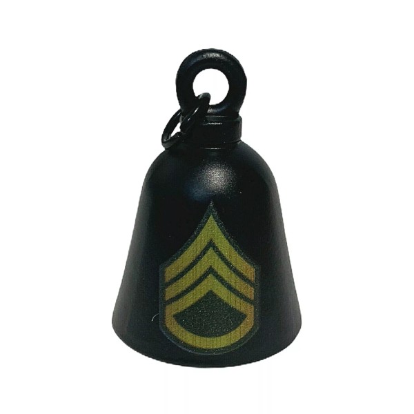 Kustom Cycle Parts Staff Sergeant Army Military Rank Gloss Black