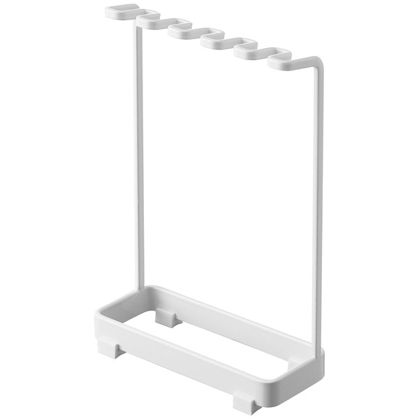 Yamazaki Industries 4698 Toothbrush Stand, 5 Rows, White, Approx. W 4.9 x D 2.0 x H 7.3 inches (12.5 x 5 x 18.5 cm), Tower, Toothbrush Holder