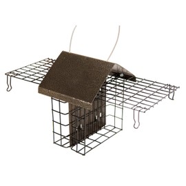 JCs Wildlife Metal House Double Suet Cage (Bronze)