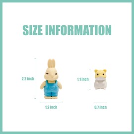 CLOCK KING 72Pcs 3D Animal Erasers for Kids, All are Animal Styles, Random Desktop Pets Toys Gifts, Mini Puzzle Classroom Rewards, Kids Party Favors Back to School Supplies