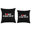 I Love My Car Guy Throw Pillow, 16x16, Multicolor