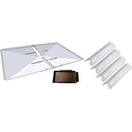 Replacement Grease Tray (24-27 inches width) and Heat Plate Set of 4 for Dyna-Glo BBQ Grill Models DGB494SPB, DGB495SDP, DGP495SDP-D, DGF493BNP, DGB495, DGB515, DGB610, DGF493, DGF510, DGF600