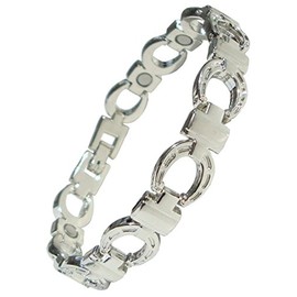 Horseshoe Design Magnetic Magnet Bangles (Silver)