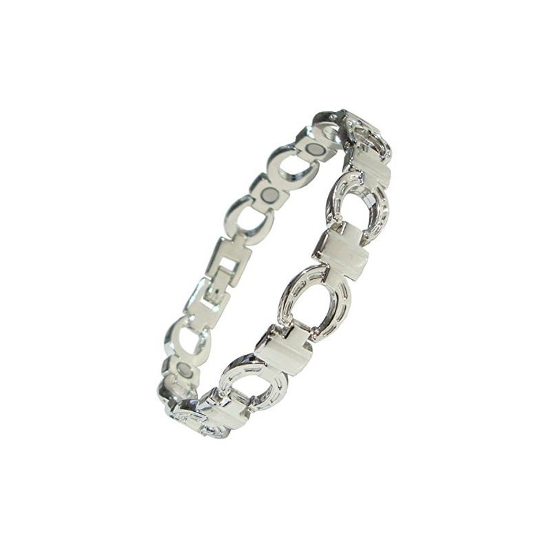 Horseshoe Design Magnetic Magnet Bangles (Silver)