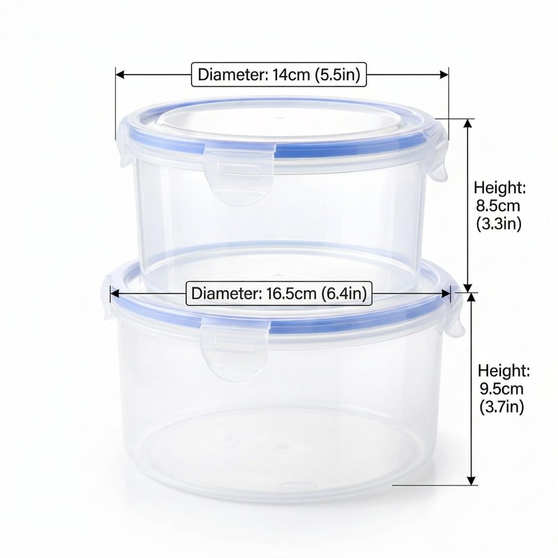 Lolytama 2Pack Dough Proofing Box,Stackable Sourdough Pizza Proofing Container with