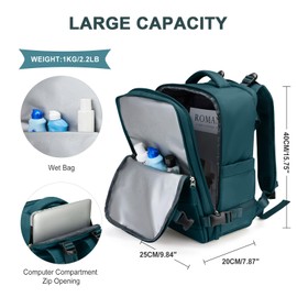 SZLX Ryanair Large Travel Backpack for Women, Hand Luggage, 40 x 20 x 25 cm, Backpack 45 x 36 x 20 cm, Easyjet with USB Connection, Backpack, Waterproof, Laptop, Business, Men's Travel Backpack, Hand