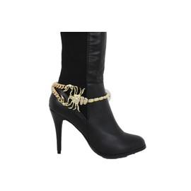 Unbranded Women Gold Metal Chain Boot Bracelet Anklet Shoe Charm Jewelry Scorpion Bling