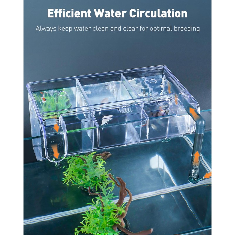 Pawfly Aquarium Fish Incubator Fish Tank Incubator Acrylic Fish Incubator