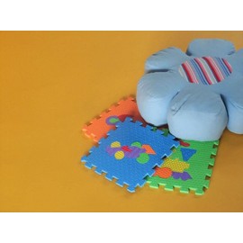 PVC Flooring Vinyl Flooring in Plain Yellow, DIN A4 Sample Piece