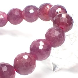 Happiness Stone Luxury Natural Stone July Birthstone Ruby (Pink Purple Sapphire) Power Stone Bracelet, Stone, July Birthstone Ruby