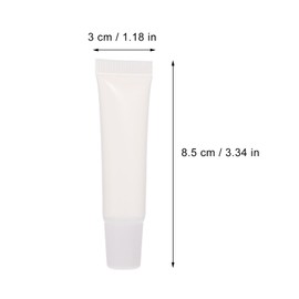 WOONEKY 10pcs Empty Tube of Lip Glaze Hose 10ml Lip Gloss Tubes Lip Glazes Tubes Lip Glazes Container Travel Liquid Bottles Travel Tags Lipstick Containers Small Plastic Empty Bottle White