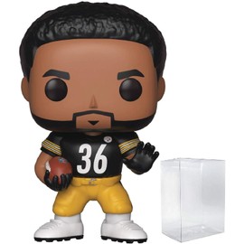 POP Football Legends: Steelers - Jerome Bettis Funko Vinyl Figure (Bundled with Compatible Box Protector Case), Multicolor, 3.75 inches