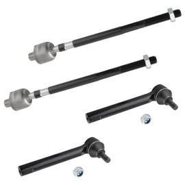 WEDOAUTO 4Pcs Front Inner & Outer Tie Rods End Links Left Driver & Passenger Right Side Fit For Nissan Murano 2005-2007 SE/SL/S Sport Utility 4-Door 3.5L V6 Replace# EV800047 ES800046