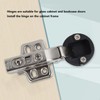 BAOK Silent Glass Door Hinge for Cabinet (Straight Arm, Full