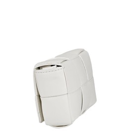 COOLOYA Women's Woven Mini Crossbody Shoulder Bag Buckle Retro Bags PU Leather Solid Clutch Purses Strap Tote Handbags, White, One Size, Soft