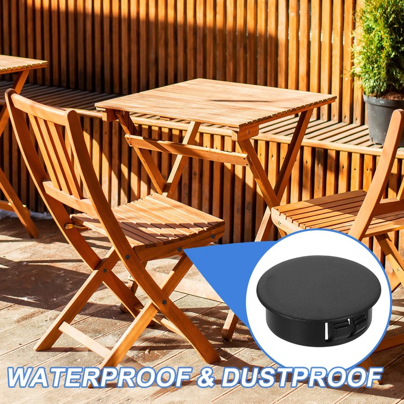 uxcell 15Pcs Plastic Hole Plugs, 30mm(1-3/16") Flush Type Panel Plugs,