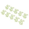 100PCS Cute Paper Clip Figure Shaped Electroplating Process Prevent Slip