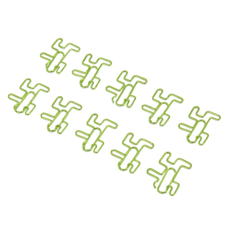 100PCS Cute Paper Clip Figure Shaped Electroplating Process Prevent Slip