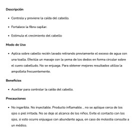 Xiomara Anticada Ampolleta Capilar Locin Hidratante Acelera Crecimiento Unisex 12pzazx10ml