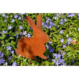 Easter Decoration Easter Bunny Decoration Rust Patina Metal Easter Bunny Decoration Decoration Rabbit on Stick Decoration Idea Rust Decoration Garden Decoration Rust Easter Decoration Decorative