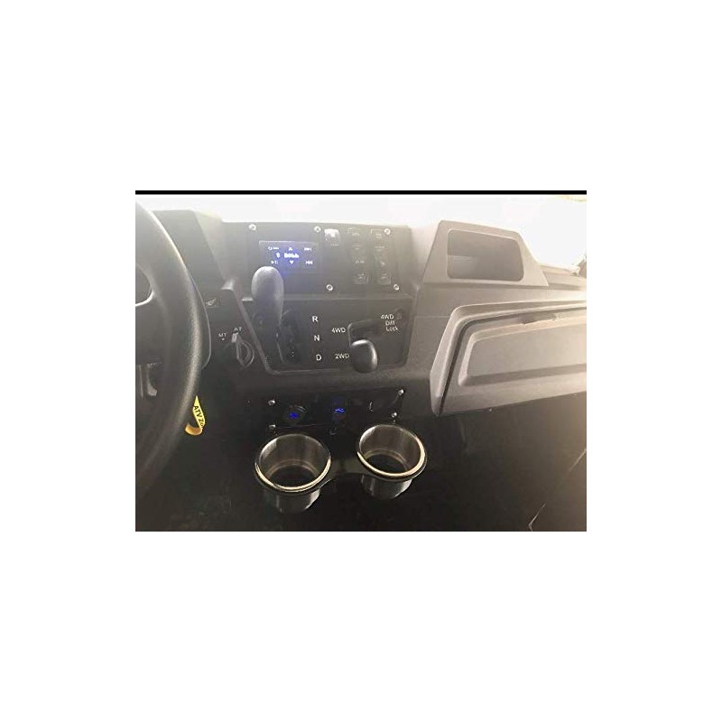 Fits Honda Pioneer 700 Cup holder/switch panel w/JUMBO stainless steel