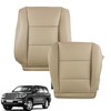 LABLT Driver Bottom & Top Leather Seat Cover Tan Replacement