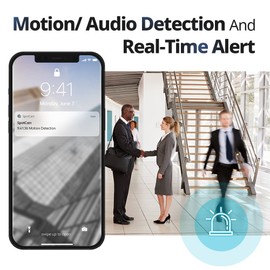 SpotCam PT1 2.5K Cloud Spotlight WiFi+PoE Business Pan/tilt IP Camera, Indoor/Outdoor, Two Way Audio, Night Vision, Human Detection, IP65, Support SD Card, Free 24 Hour Cloud Recording, Made in Taiwan