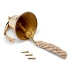 NKlaus 11572 Ship Bell Brass Gold with Wall Bracket and
