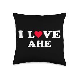 I Love Ahe Matching Girlfriend & Boyfriend Ahe Name Throw Pillow