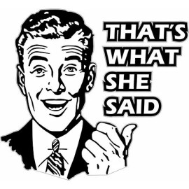 Coolie Junction That's What She Said Window or Bumper Sticker Decal 5 Inch